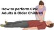 如何执行CPR成年人和年长的孩子吗