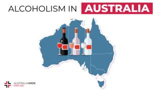 信息图表的酒瓶叠加在澳大利亚